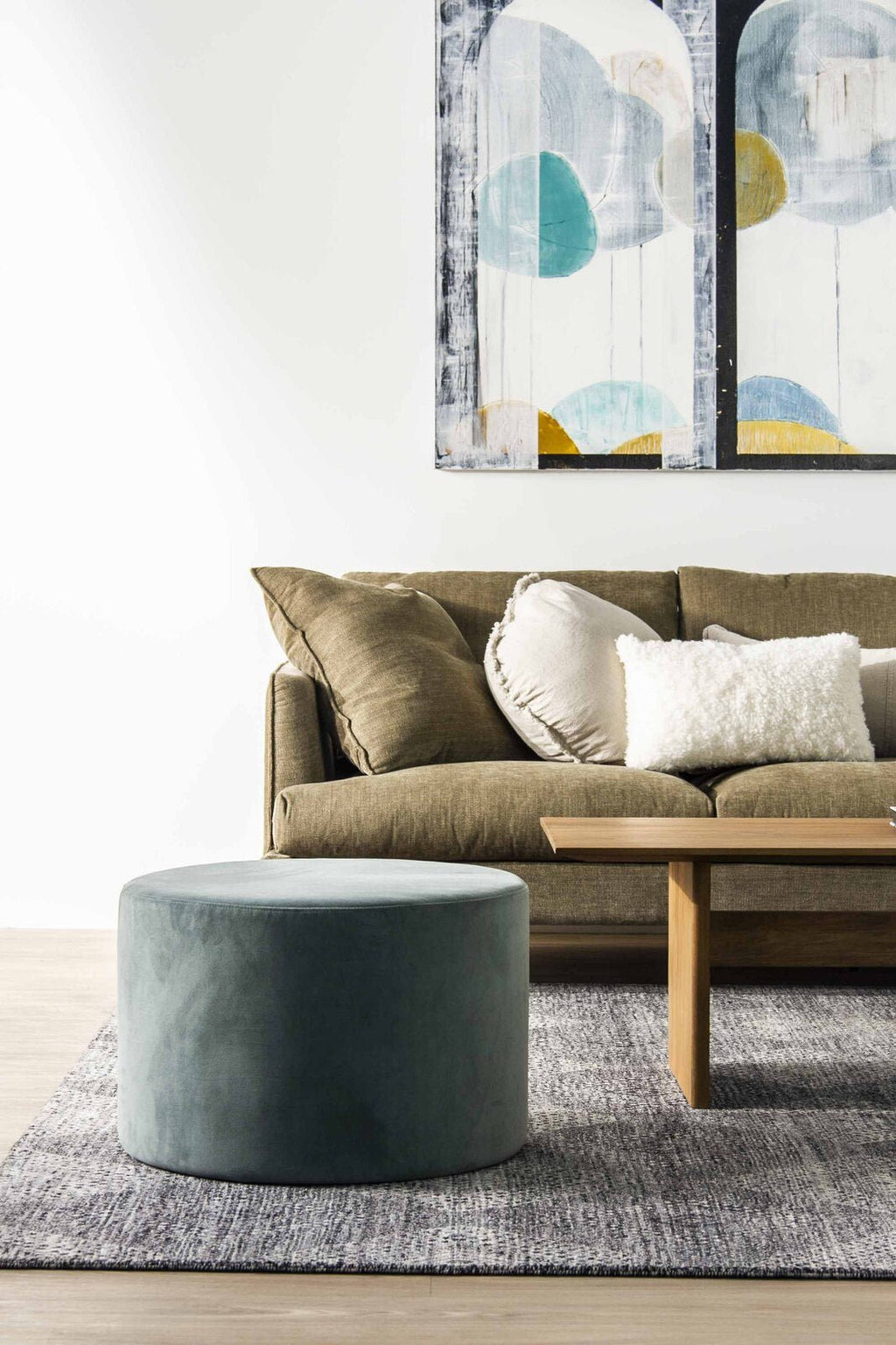 LOLA SMALL OTTOMAN | 2 COLOR CHOICES - Green Design Gallery