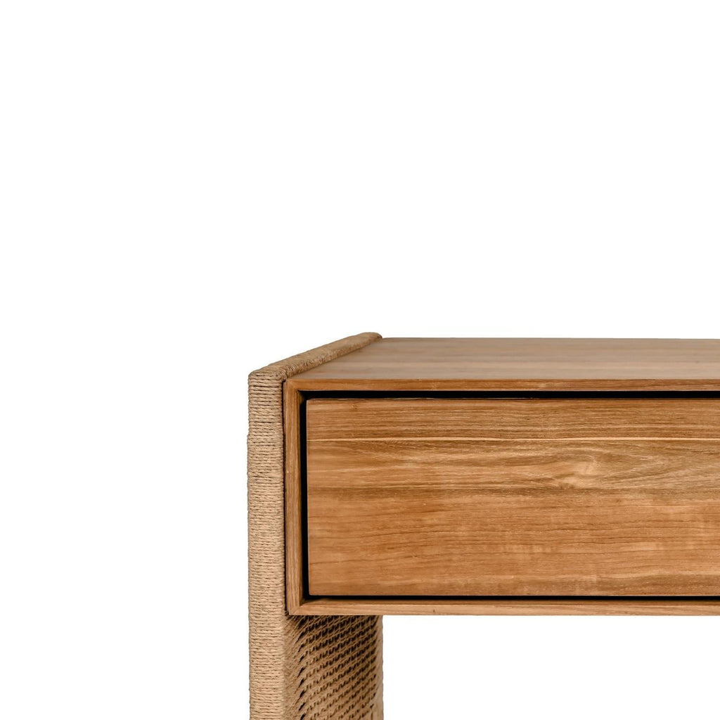 LUCAS (BED)SIDE TABLE | ROPE + RECLAIMED TEAK - Green Design Gallery