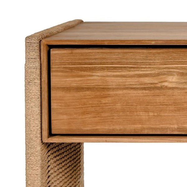 LUCAS (BED)SIDE TABLE | ROPE + RECLAIMED TEAK - Green Design Gallery
