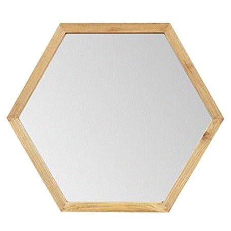LUCAS HEX WALL MIRROR / NATURAL - Green Design Gallery