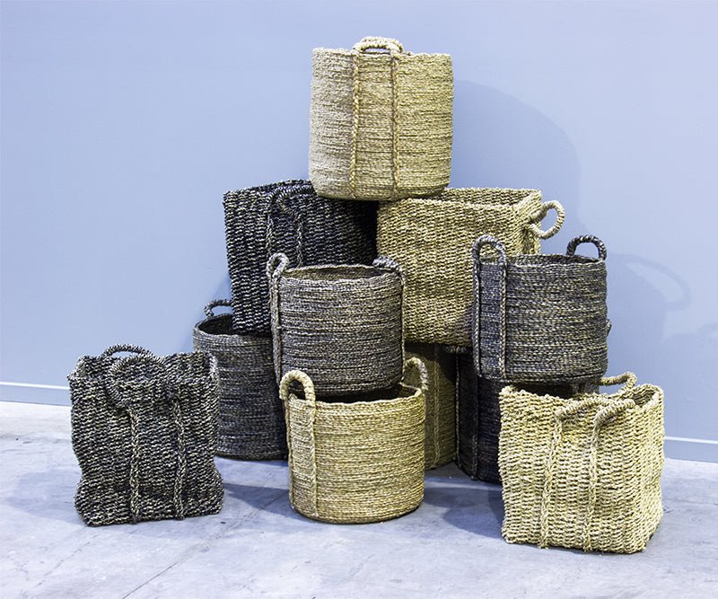 LUCAS ROUND BASKETS | NATURAL | SET OF 2 - Green Design Gallery