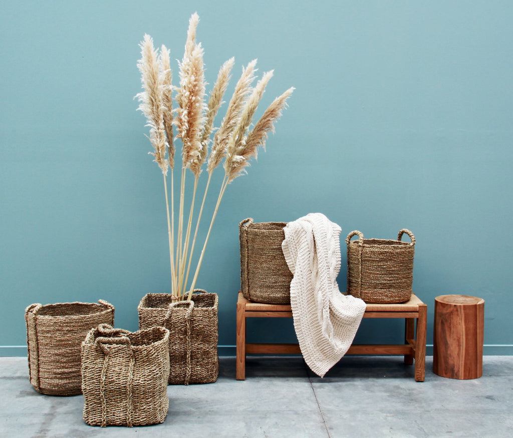 LUCAS ROUND BASKETS | NATURAL | SET OF 2 - Green Design Gallery