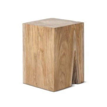 LUCAS SQUARE SIDE TABLE - STOOL | RECLAIMED TEAK | NATURAL - Green Design Gallery