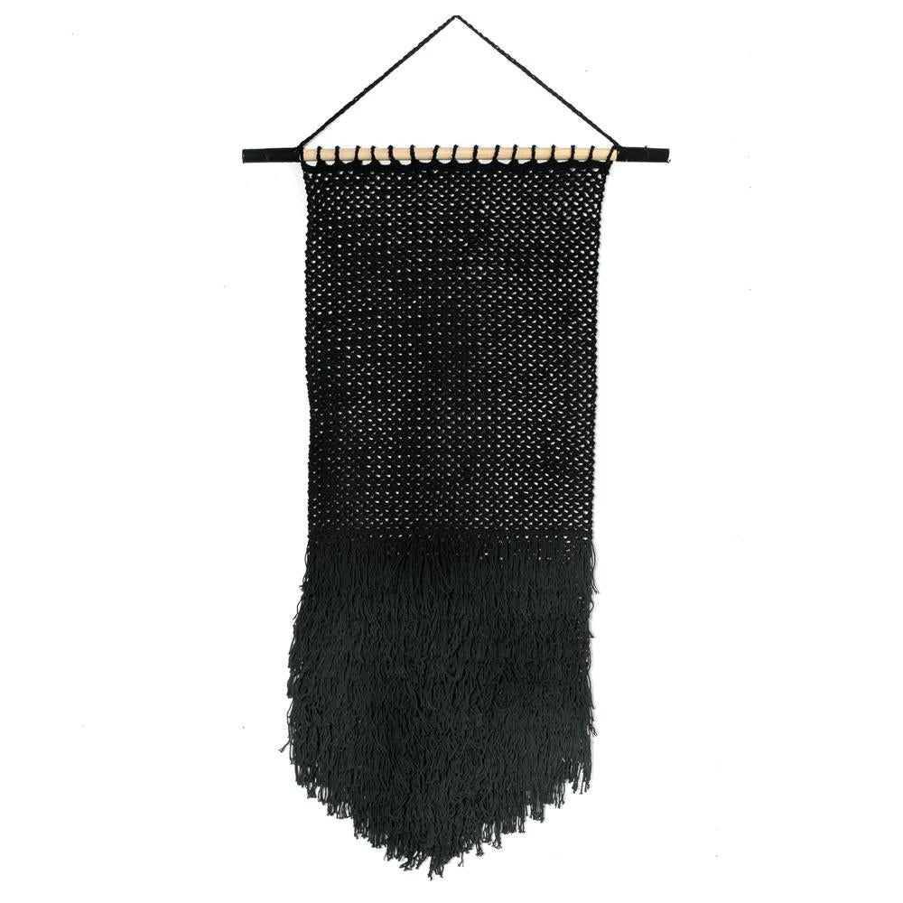 MACRAME WALL DECOR / BLACK / XXL - Green Design Gallery