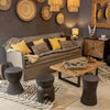 MADI SIDE TABLE + STOOL | CHARRED ACACIA - Green Design Gallery