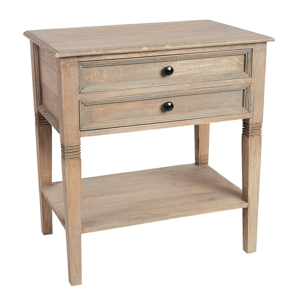 MAINE (BED)SIDE TABLE | 2 DRAWERS-1 SHELF - Green Design Gallery