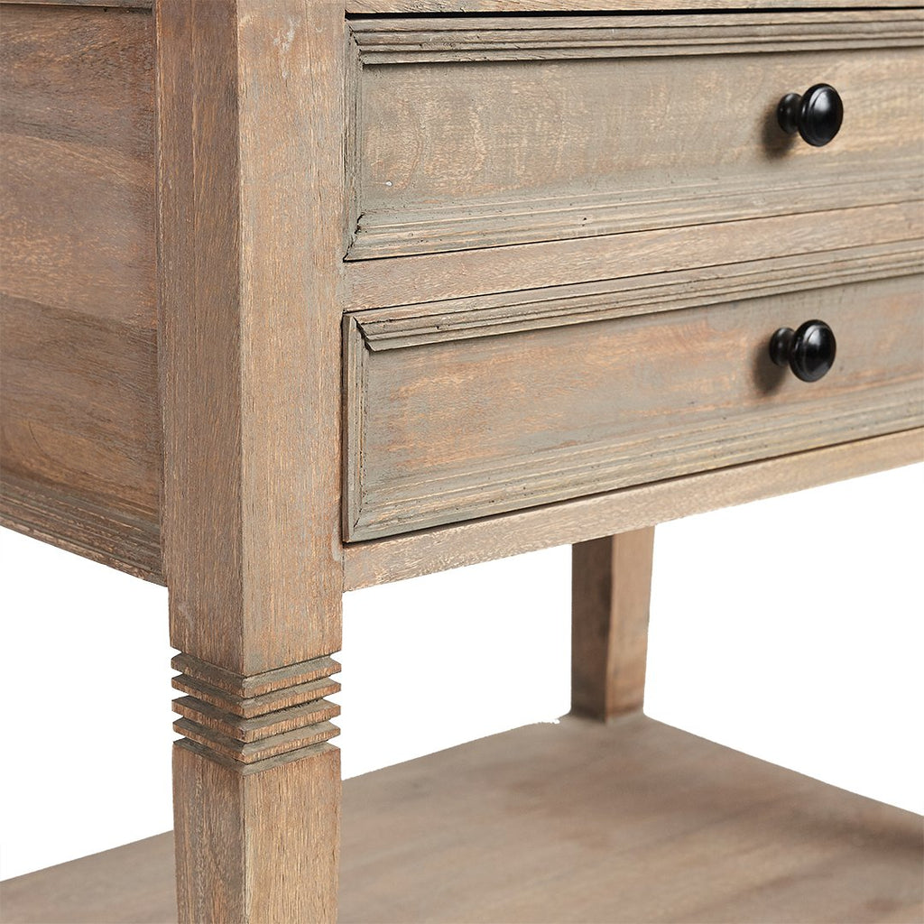 MAINE (BED)SIDE TABLE | 2 DRAWERS-1 SHELF - Green Design Gallery