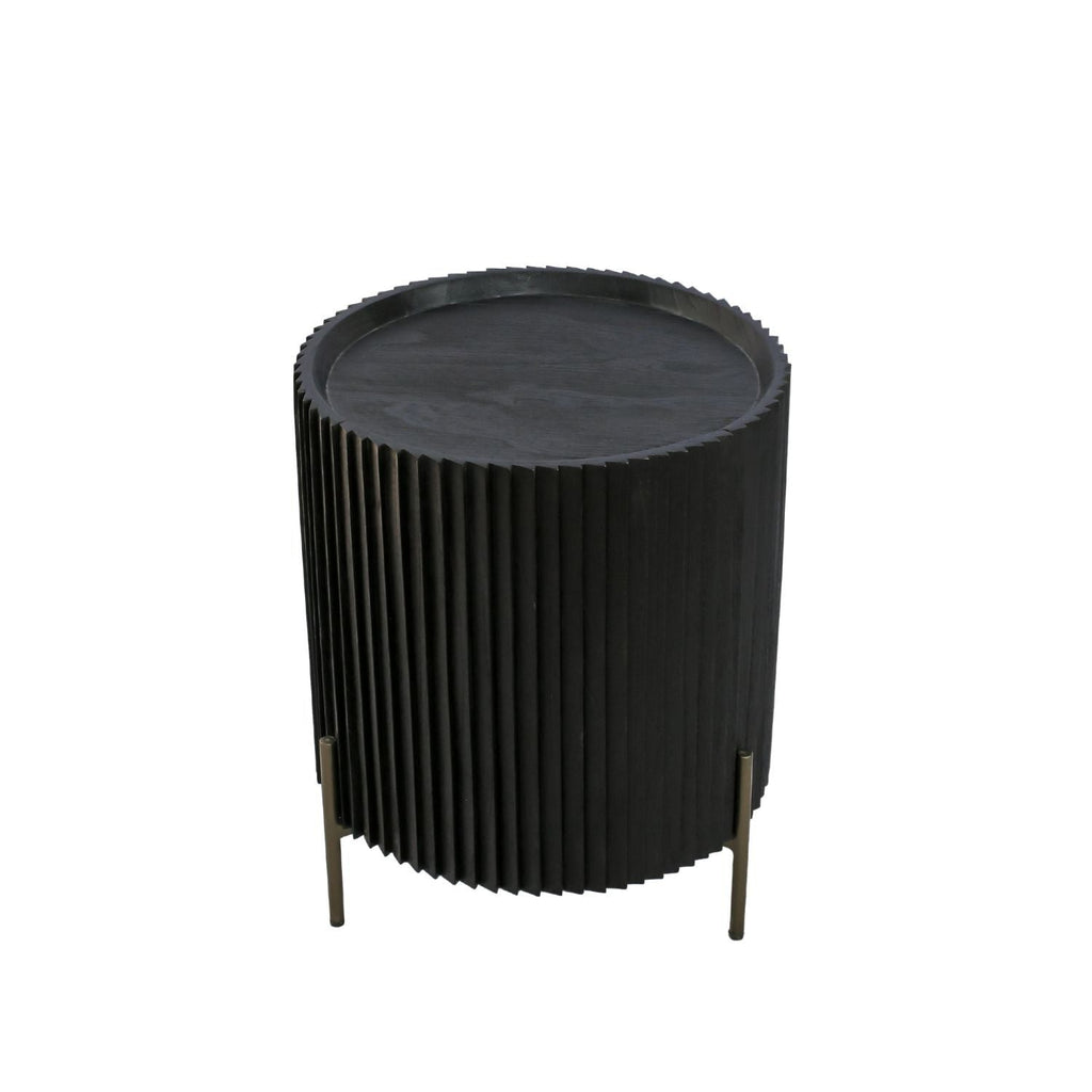 MAJA (BED)SIDE TABLE | 1-DOOR + 2-SHELVES | BLACK - Green Design Gallery