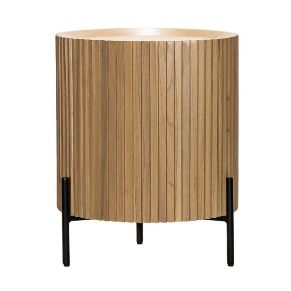 MAJA (BED)SIDE TABLE | 1-DOOR + 2-SHELVES | NATURAL - Green Design Gallery