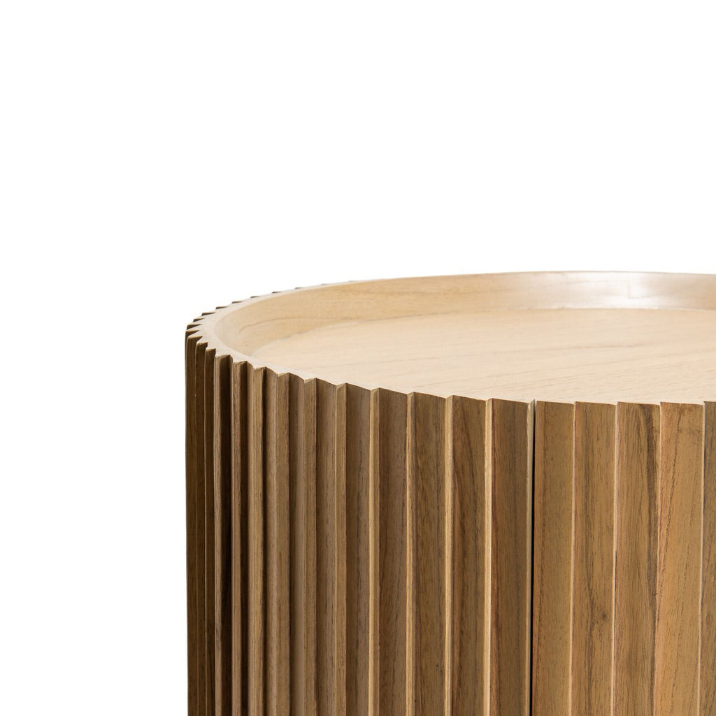 MAJA (BED)SIDE TABLE | 1-DOOR + 2-SHELVES | NATURAL - Green Design Gallery