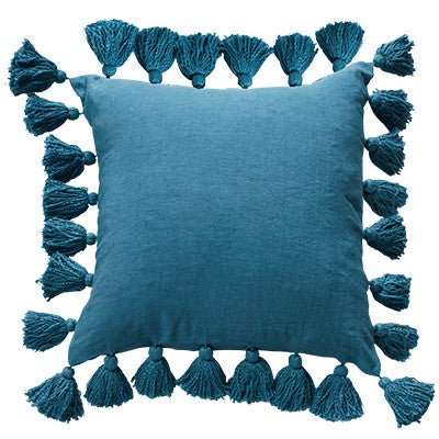 MAJORELLE HERITAGE LINEN CUSHION / PACIFIC BLUE - Green Design Gallery