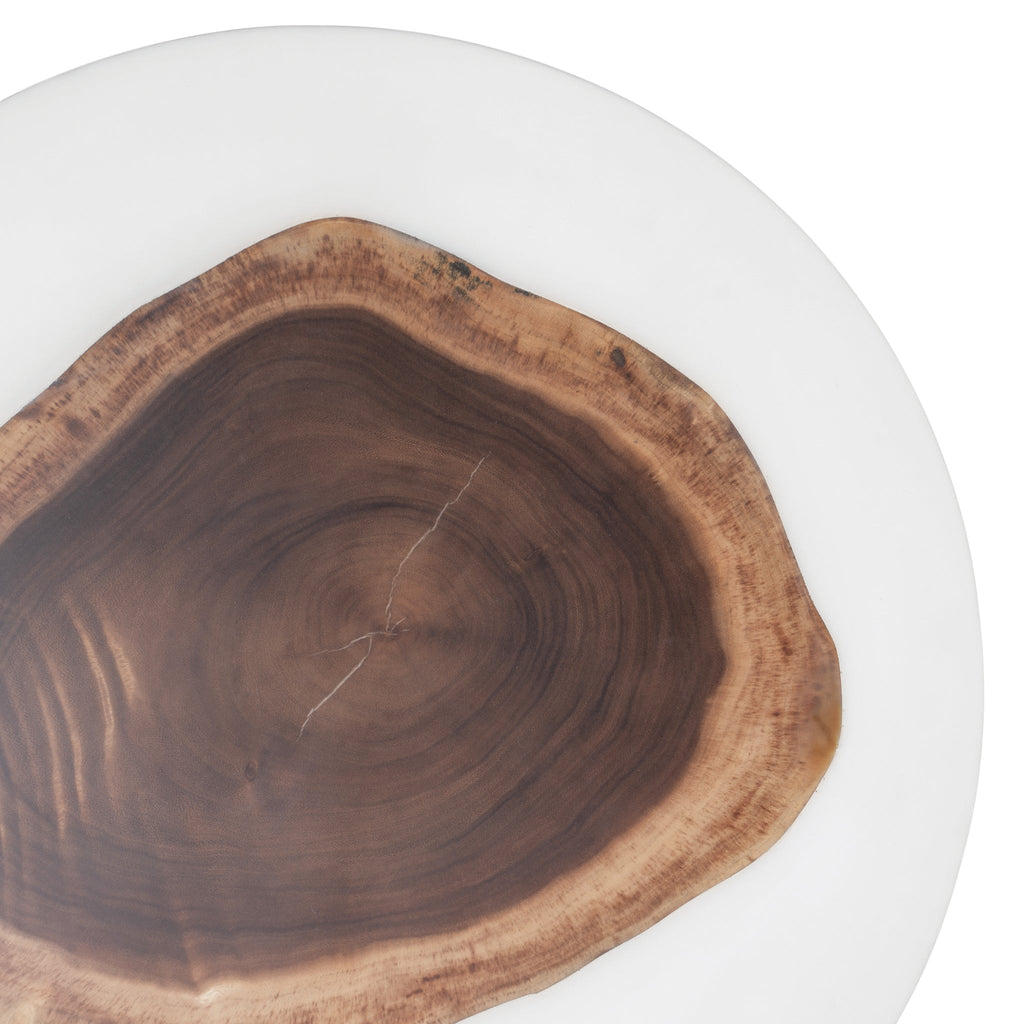 MAJOZI SIDE TABLE | NATURAL+WHITE - Green Design Gallery