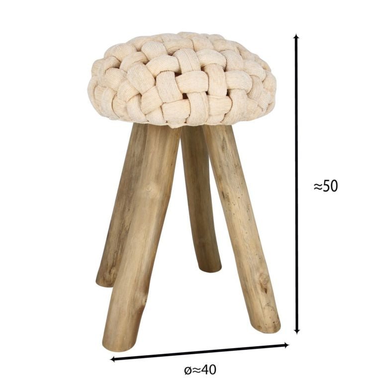 MAKUSSAR TEAK STOOL - Green Design Gallery