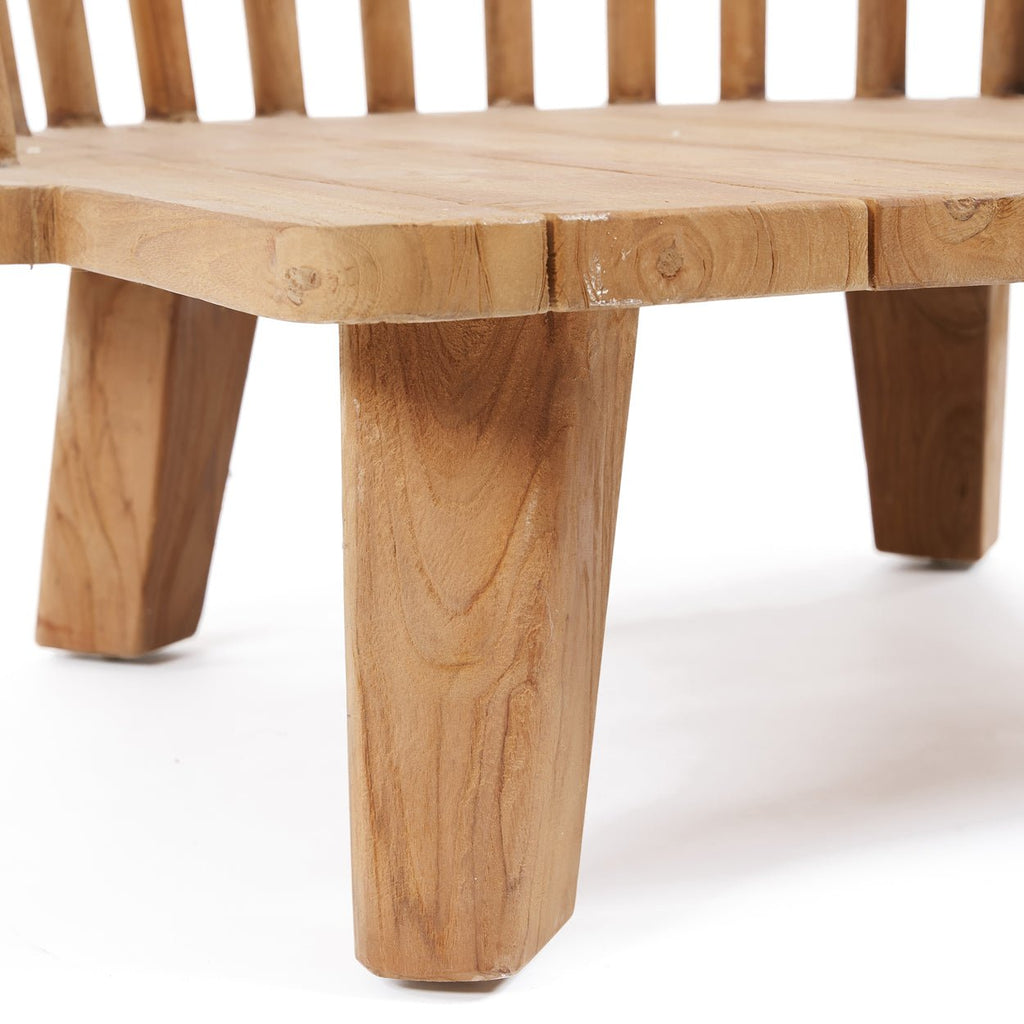 MALAWI ONE-SEATER SOFA CHAIR | BEIGE | RECLAIMED TEAK | IN-OUTDOORS - Green Design Gallery