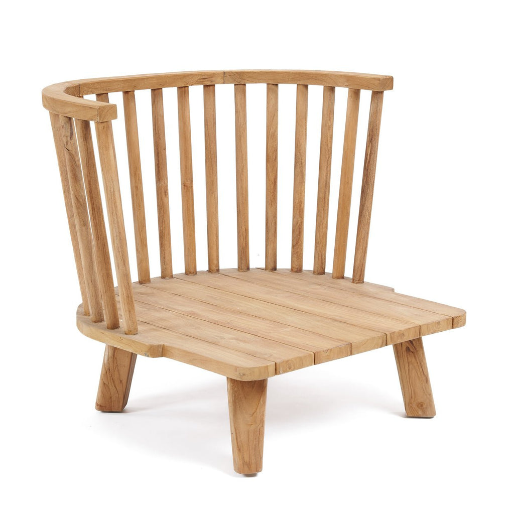 MALAWI ONE-SEATER SOFA CHAIR | BEIGE | RECLAIMED TEAK | IN-OUTDOORS - Green Design Gallery