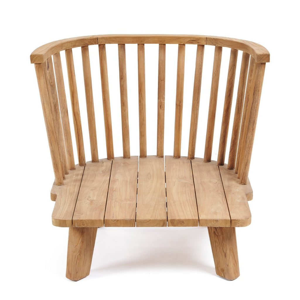MALAWI ONE-SEATER SOFA CHAIR | BEIGE | RECLAIMED TEAK | IN-OUTDOORS - Green Design Gallery
