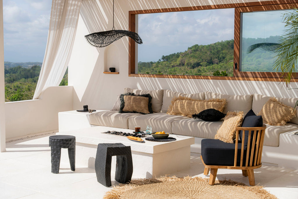 MALAWI ONE-SEATER SOFA CHAIR | BLACK | RECLAIMED TEAK | IN-OUTDOORS - Green Design Gallery