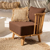 MALAWI ONE-SEATER SOFA CHAIR | CHOCOLATE | RECLAIMED TEAK | IN-OUTDOORS - Green Design Gallery