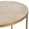 MANHATTAN RATTAN ROUND SIDE TABLE | GOLD - Green Design Gallery