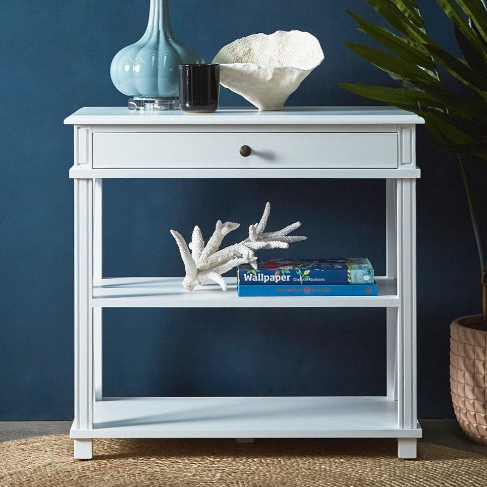 MANTO (BED)SIDE TABLE | LARGE | WHITE - Green Design Gallery