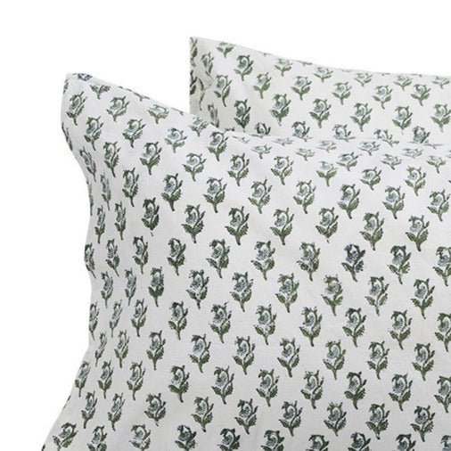 MARIGOLD DUVET SET | SKY BLUE + FERN GREEN - Green Design Gallery