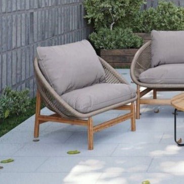 MATERA LOUNGE CHAIR | OUTDOORS | TEAK + TAUPE - Green Design Gallery