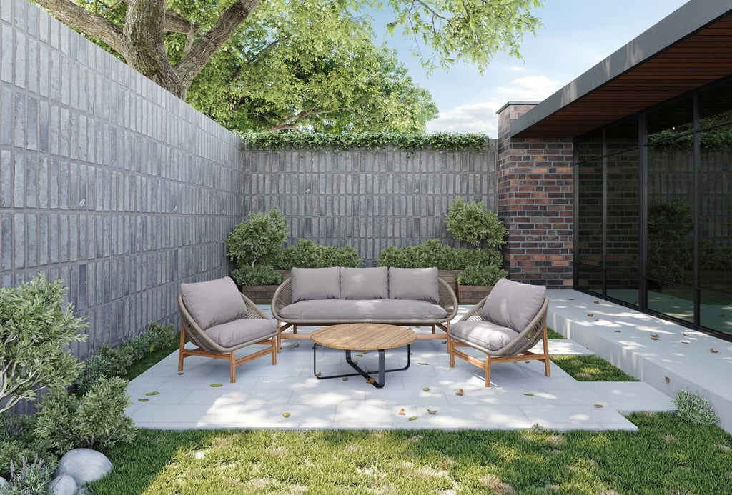 MATERA LOUNGE CHAIR | OUTDOORS | TEAK + TAUPE - Green Design Gallery