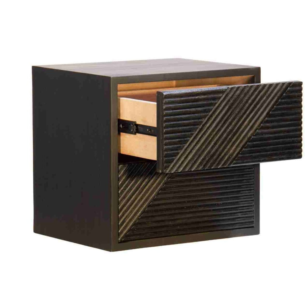 MAZE (BED)SIDE TABLE | CHARCOAL - Green Design Gallery