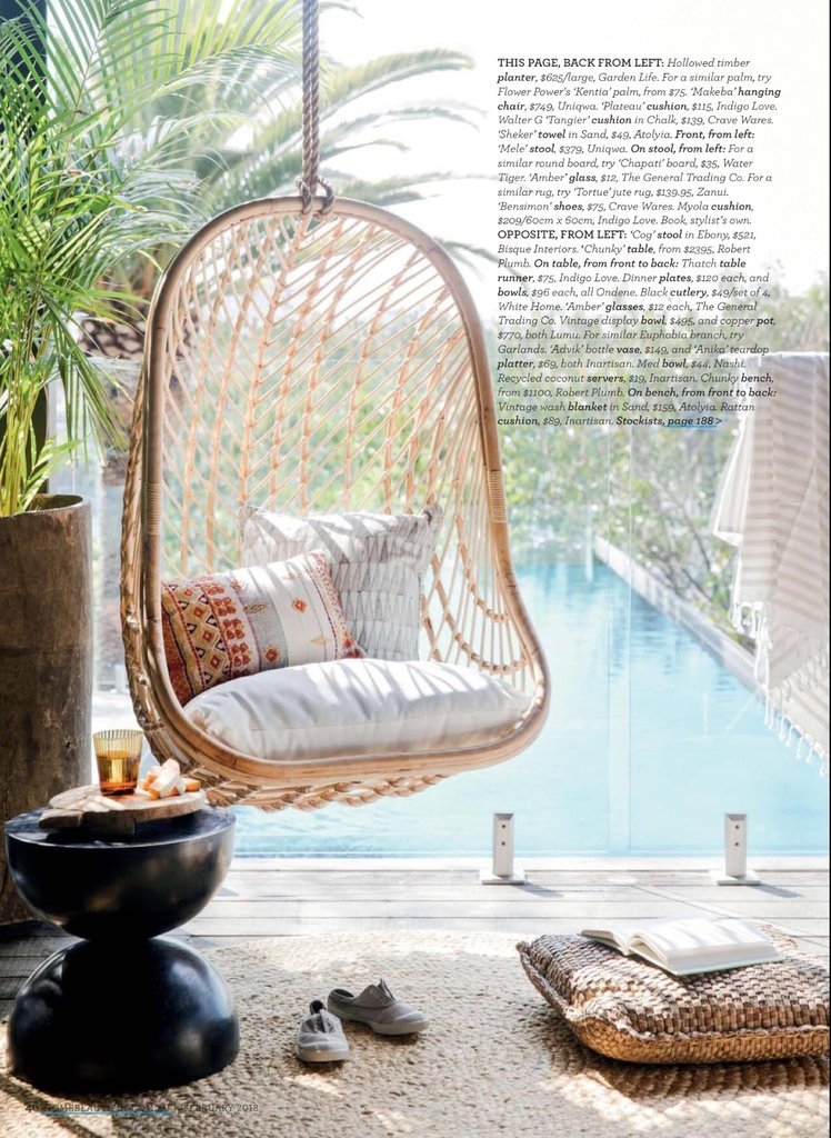 MELE SIDE TABLE + STOOL | BLACK - Green Design Gallery