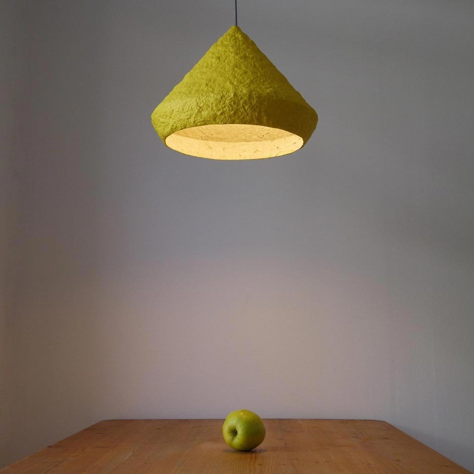 MIZUKO PENDANT LAMP | PAPIER MACHÉ | 3 SHAPES + 4 COLORS - Green Design Gallery