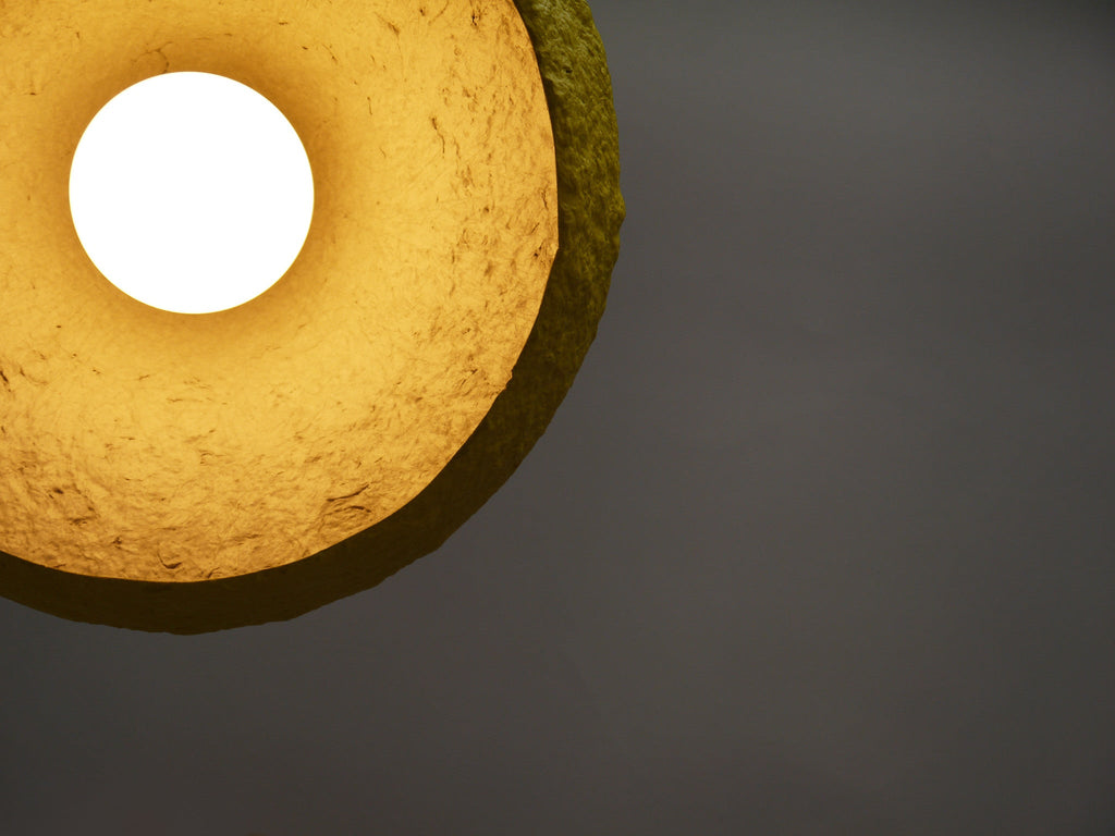 MIZUKO PENDANT LAMP | PAPIER MACHÉ | 3 SHAPES + 4 COLORS - Green Design Gallery