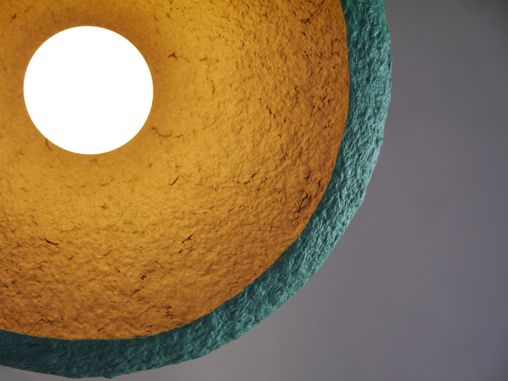 MIZUKO PENDANT LAMP | PAPIER MACHÉ | 3 SHAPES + 4 COLORS - Green Design Gallery