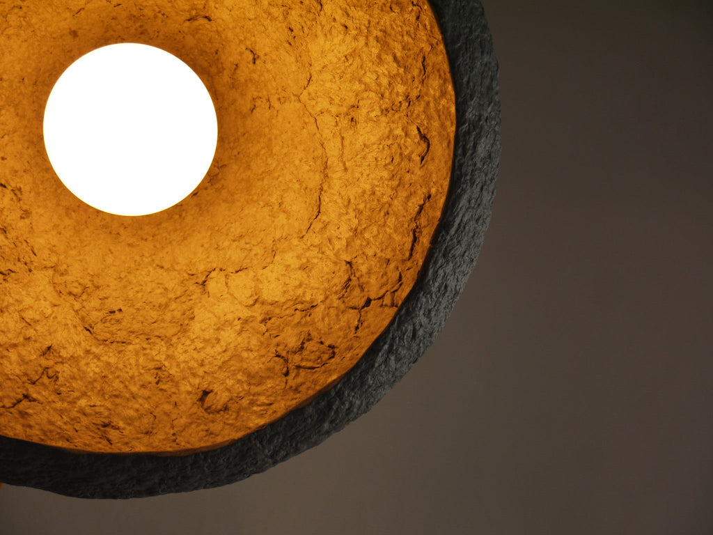 MIZUKO PENDANT LAMP | PAPIER MACHÉ | 3 SHAPES + 4 COLORS - Green Design Gallery