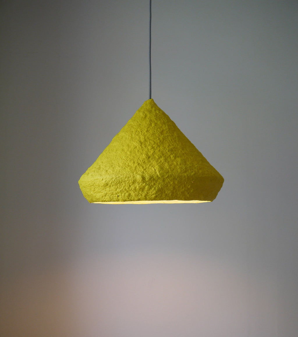 MIZUKO PENDANT LAMP | PAPIER MACHÉ | 3 SHAPES + 4 COLORS - Green Design Gallery