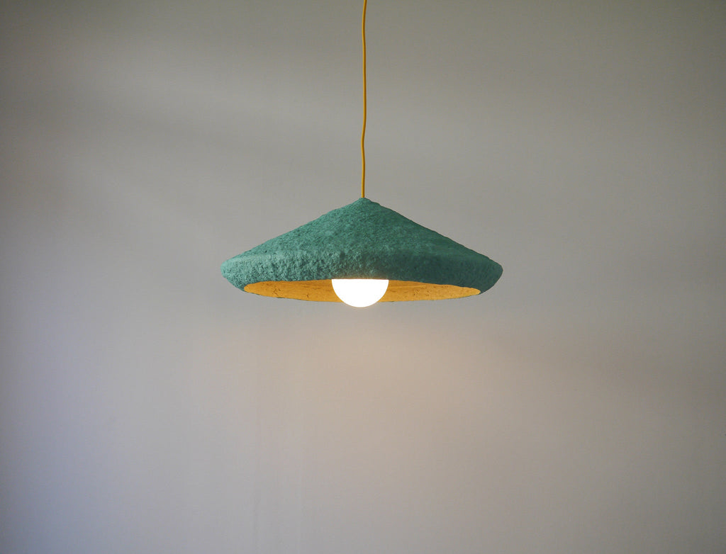 MIZUKO PENDANT LAMP | PAPIER MACHÉ | 3 SHAPES + 4 COLORS - Green Design Gallery