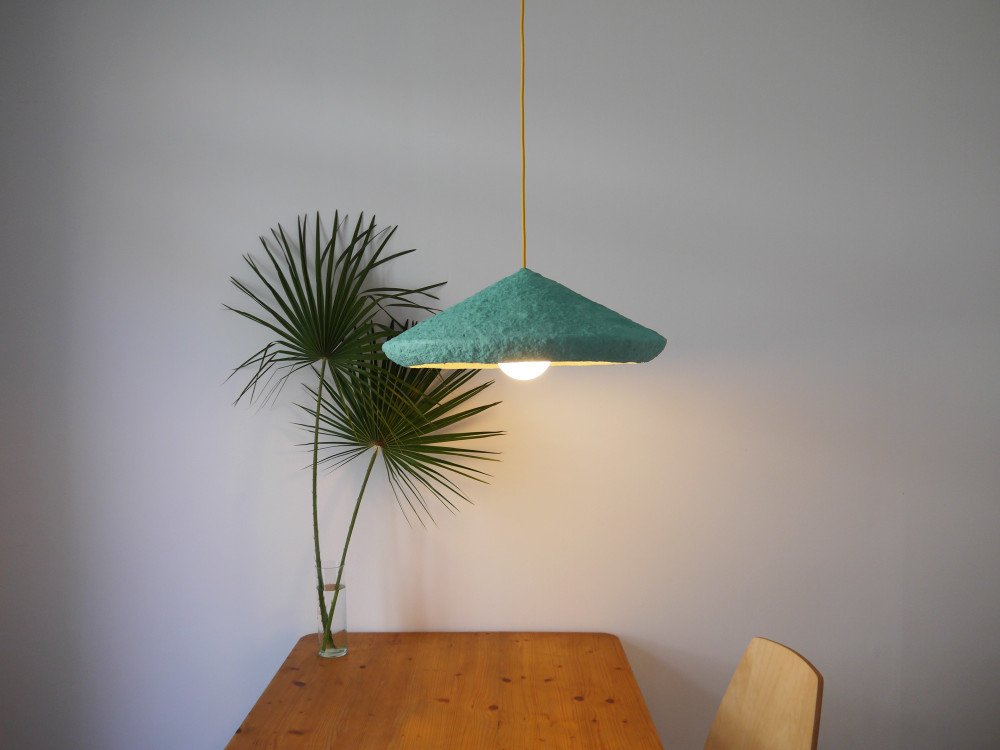 MIZUKO PENDANT LAMP | PAPIER MACHÉ | 3 SHAPES + 4 COLORS - Green Design Gallery