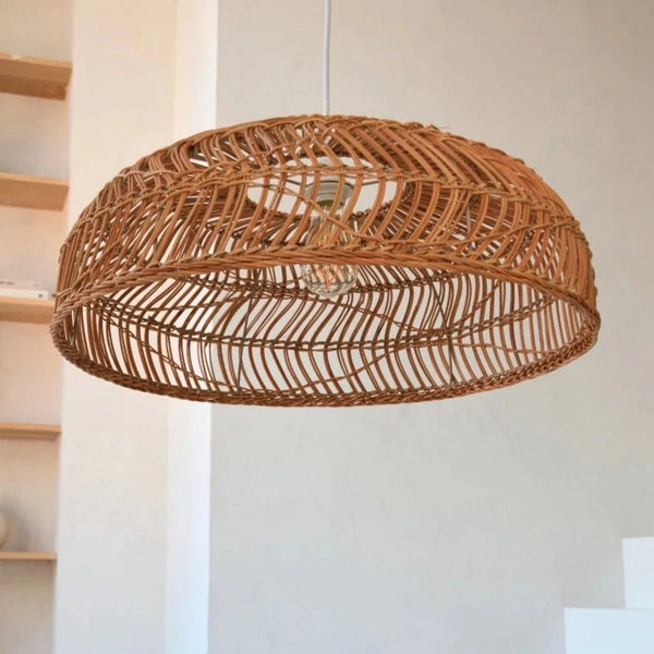 MUNDUK PENDANT | NATURAL RATTAN | LARGE - Green Design Gallery