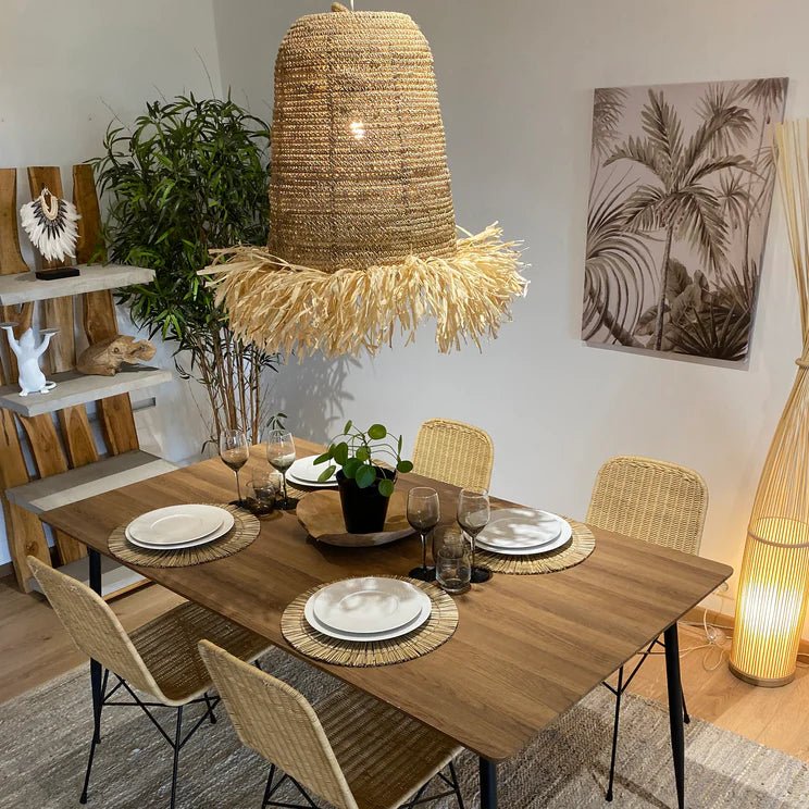 MYA PENDANT LAMP | NATURAL RAFFIA - Green Design Gallery