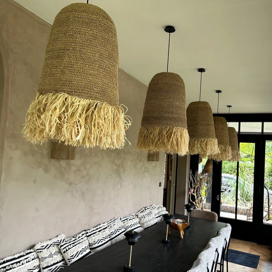 MYA PENDANT LAMP | NATURAL RAFFIA - Green Design Gallery