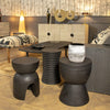 NEO SIDE TABLE + STOOL | CHARRED ACACIA - Green Design Gallery