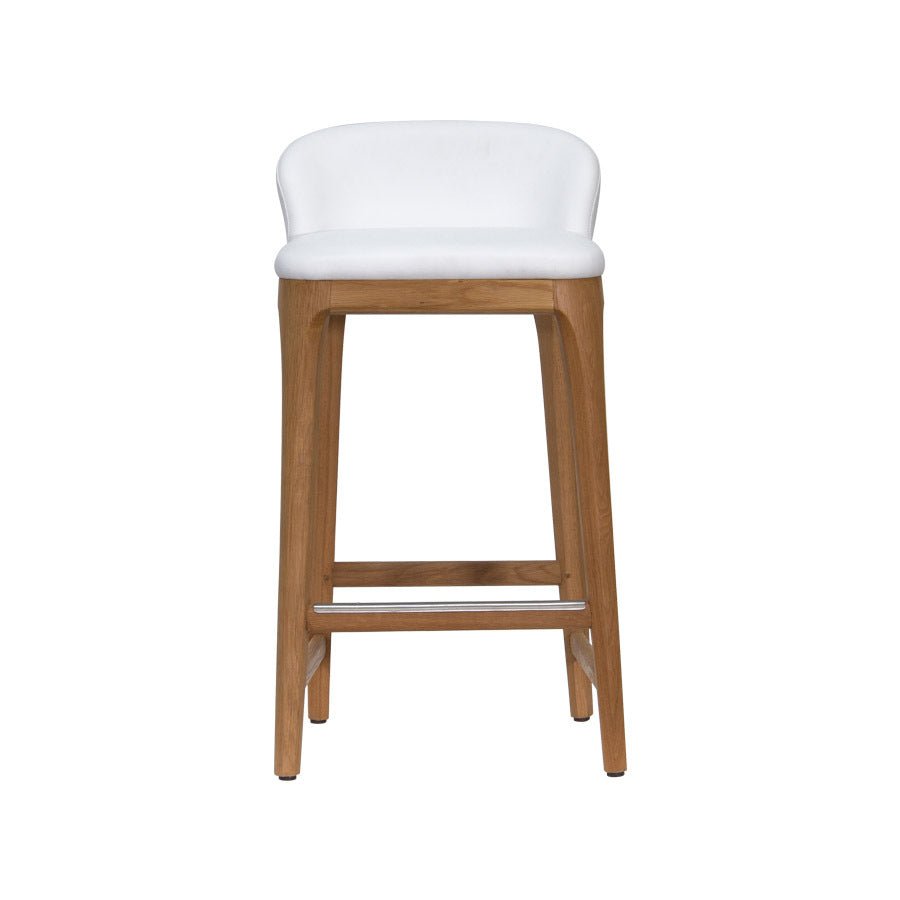 NEW YORK BARCHAIR / WHITE + NATURAL OAK (2 HEIGHTS) - Green Design Gallery