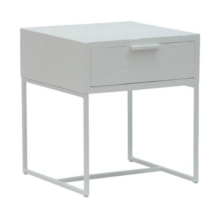 NOAH (BED)SIDE TABLE | RUSTIC WHITE - Green Design Gallery