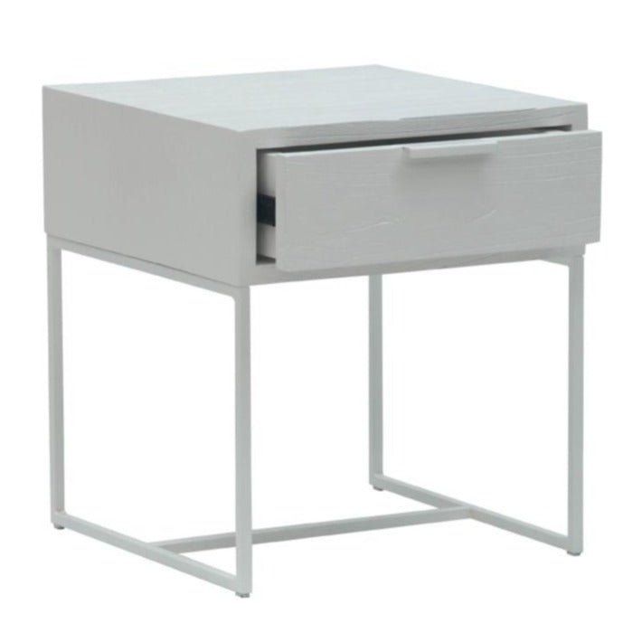 NOAH (BED)SIDE TABLE | RUSTIC WHITE - Green Design Gallery