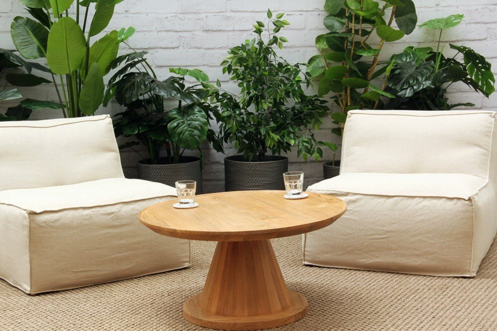 NOAH CONE COFFEE TABLE / RECYCLED TEAK - Green Design Gallery