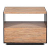 NOAH GEOX (BED)SIDE TABLE | TEAK + METAL - Green Design Gallery