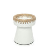 NOMAD CANDLE HOLDER | WHITE + NATURAL | 3 SIZES - Green Design Gallery