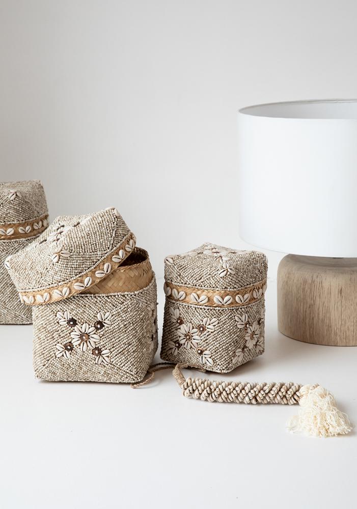 NOMAD TABLE LAMP | NATURAL + WHITE - Green Design Gallery