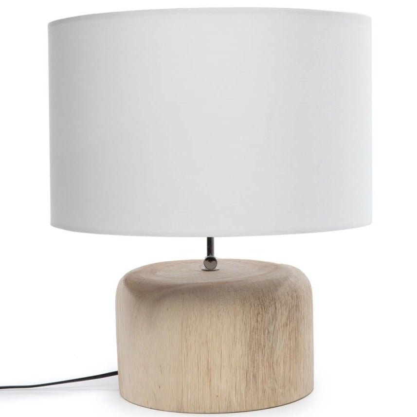 NOMAD TABLE LAMP | NATURAL + WHITE - Green Design Gallery