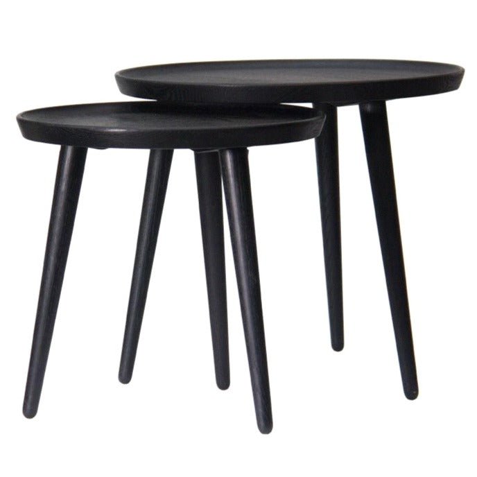 NORDIC NESTING TABLES (SET of 2) / CHARCOAL - Green Design Gallery