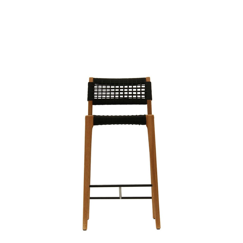 NORFOLK OUTDOOR BAR CHAIR | BLACK | 2 SEAT HEIGHTS - Green Design Gallery